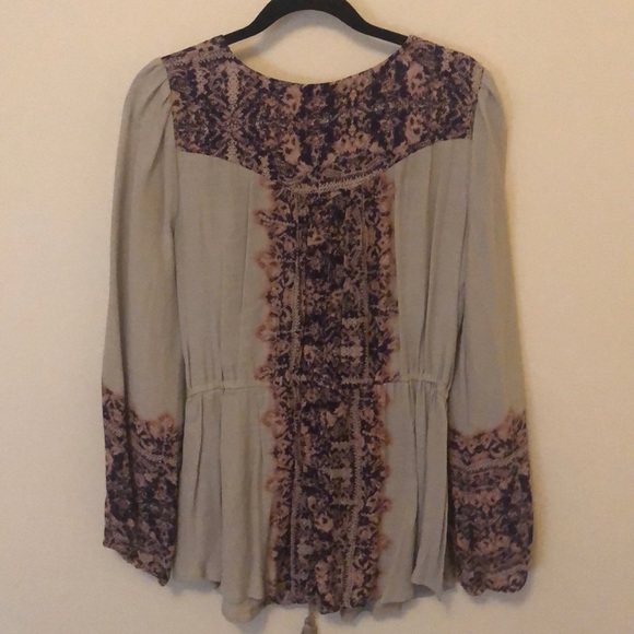 free people patterned top - Picture 4 of 4